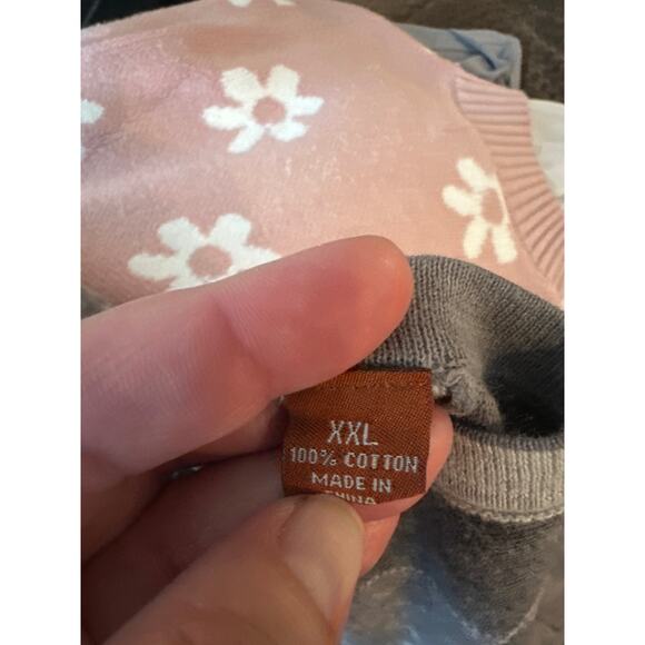 Men’s Tommy Bahama Gray Argyle V-Neck Sweater. Size XXL - Picture 4 of 4